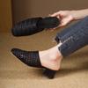 Fashion 2025 Fashion Women's Closed Toe Sandals Summer Hollow Out Low Heel Slippers & Dressy High Heel Pumps Versatile Ladies Shoes