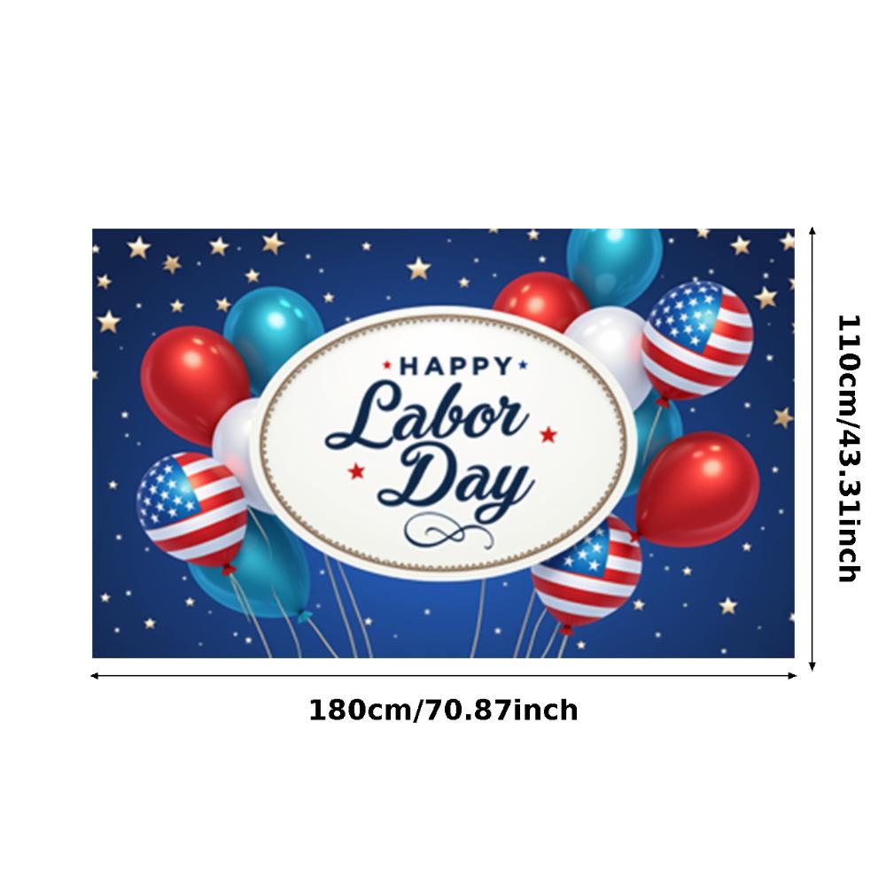 Event Decoration Stars Pattern American Celebration Red White Blue Labor Day Banner for Patriotic Event Event Decoration