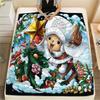 1Pc Cartoon Print Flannel Blanket, High Quality Comfortable for All Seasons, Home Decor, Warmth and Comfort, Perfect for Christmas Birthday Gift