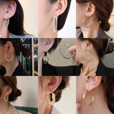 Eleganta Stora Örhängen med S925 Silvernål: Lyxig och mångsidig för alla tillfällen