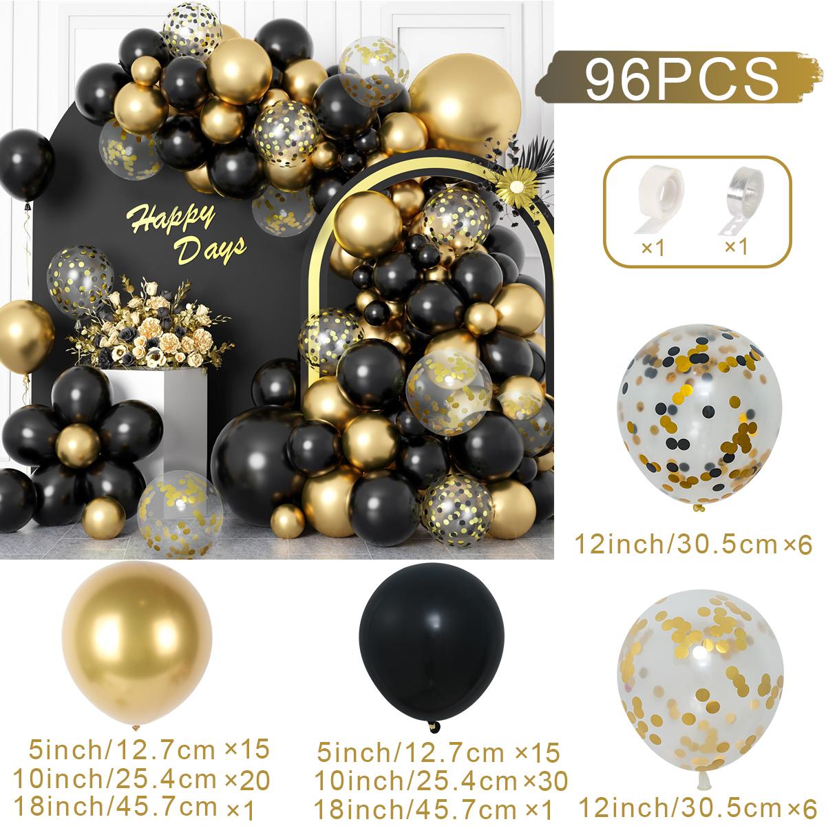 

Черно-золотые шары-конфетти, гирлянда, арка, комплект, декор для дня рождения, детская свадьба, день рождения, принадлежности для вечеринки, воздушные шары для детского душа Other