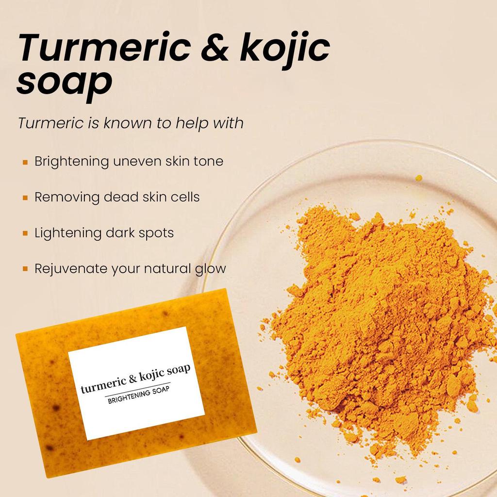 TK Style Turmeric Lemon & Kojic Acid Ginger Handmade Soap - Facial Cleansing & Bath Bar for European & American Market