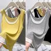 Modal Two-Piece Loose Camisole Vest for Women - Plus Size, Slimming, Versatile Sleeveless Top.