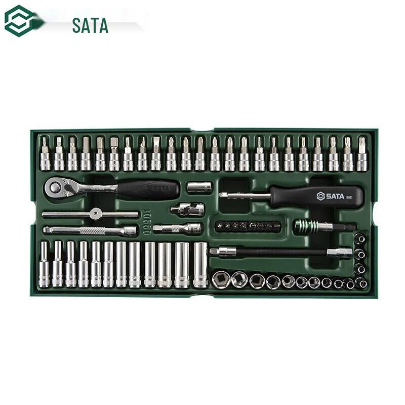 SATA 66-Piece Automotive Tool Set 6.3MM Drive