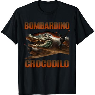 Bombardino Crocodilo - Italiensk Brainrot Meme T-shirt