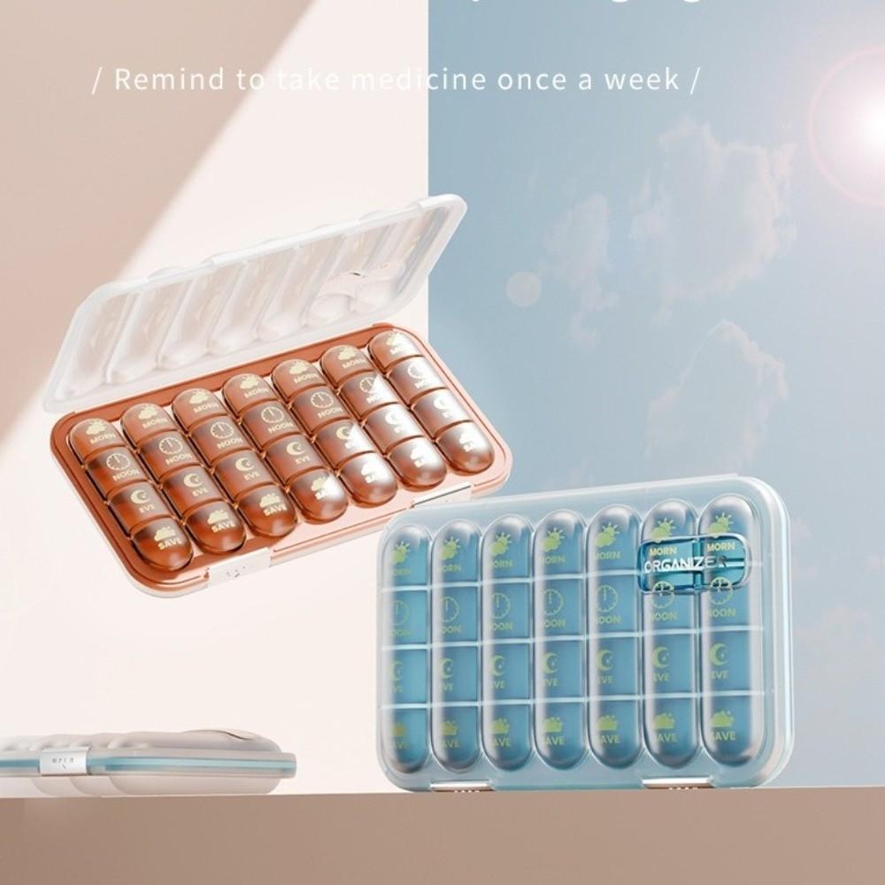 Separate Grid Pill Organizer Large Capacity Pill Storage Box Weekly Pill Box  Daily Medication