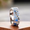 CopperBlue Flower Finger Ring for Women AAA Cubic Zirconia Accessories for Anniversary Delicate Jewelry for Women