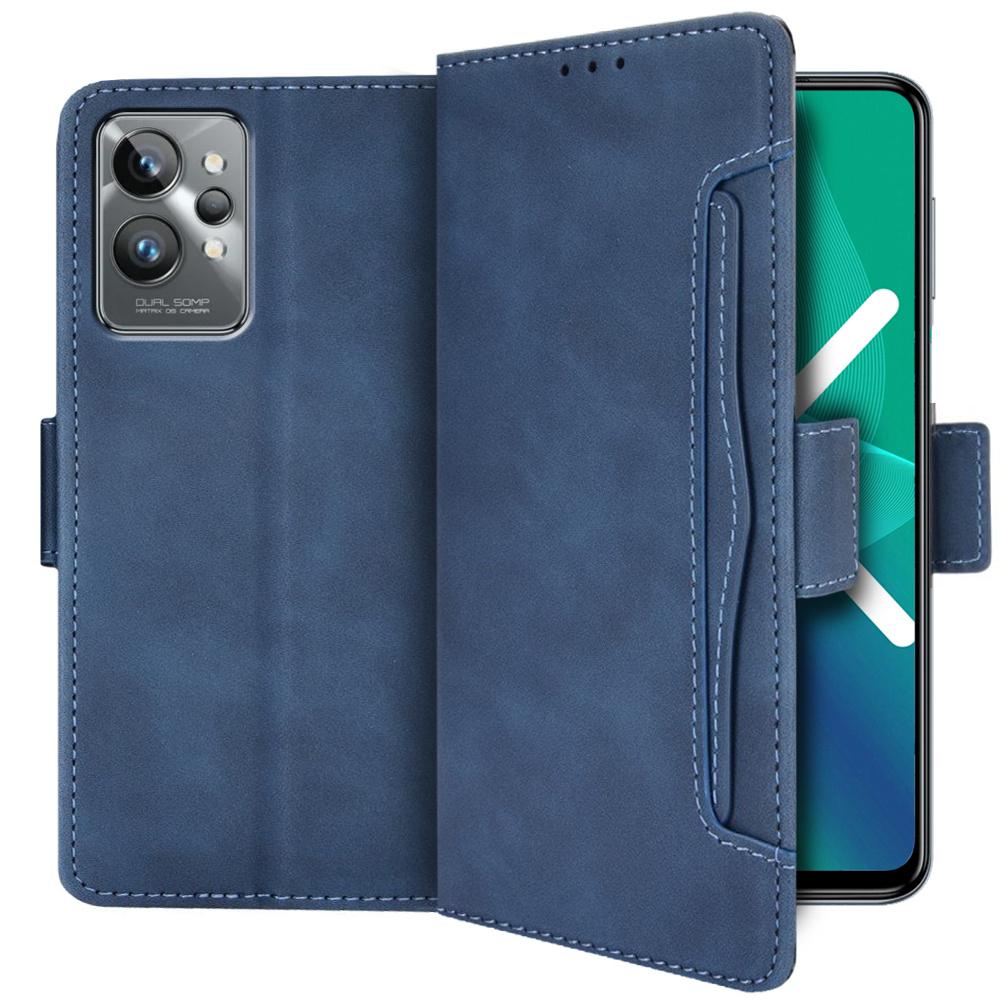 Realme GT2 Pro Flip Case, Card Slot, Blue