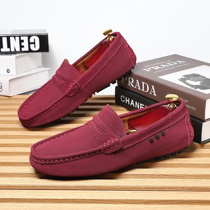 Fashion Suede Leather Men's Loafers Summer New Driving Flats Casual Style Man Slip on Shoes Fashion Trendy Moccasins Outdoor Lazy Shoes
