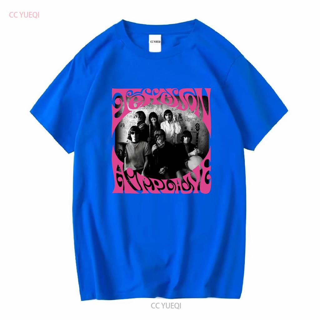 Jefferson Airplane Style Rock Men T shirt Black All Sizes RE615 vintage Washed homme Stretched Breathable designer clothes