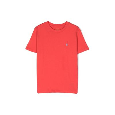 Polo T-Shirt Kids Round Neck Solid Color Badge Embroidery Short Sleeve Kids Tops Red 323832904-147
