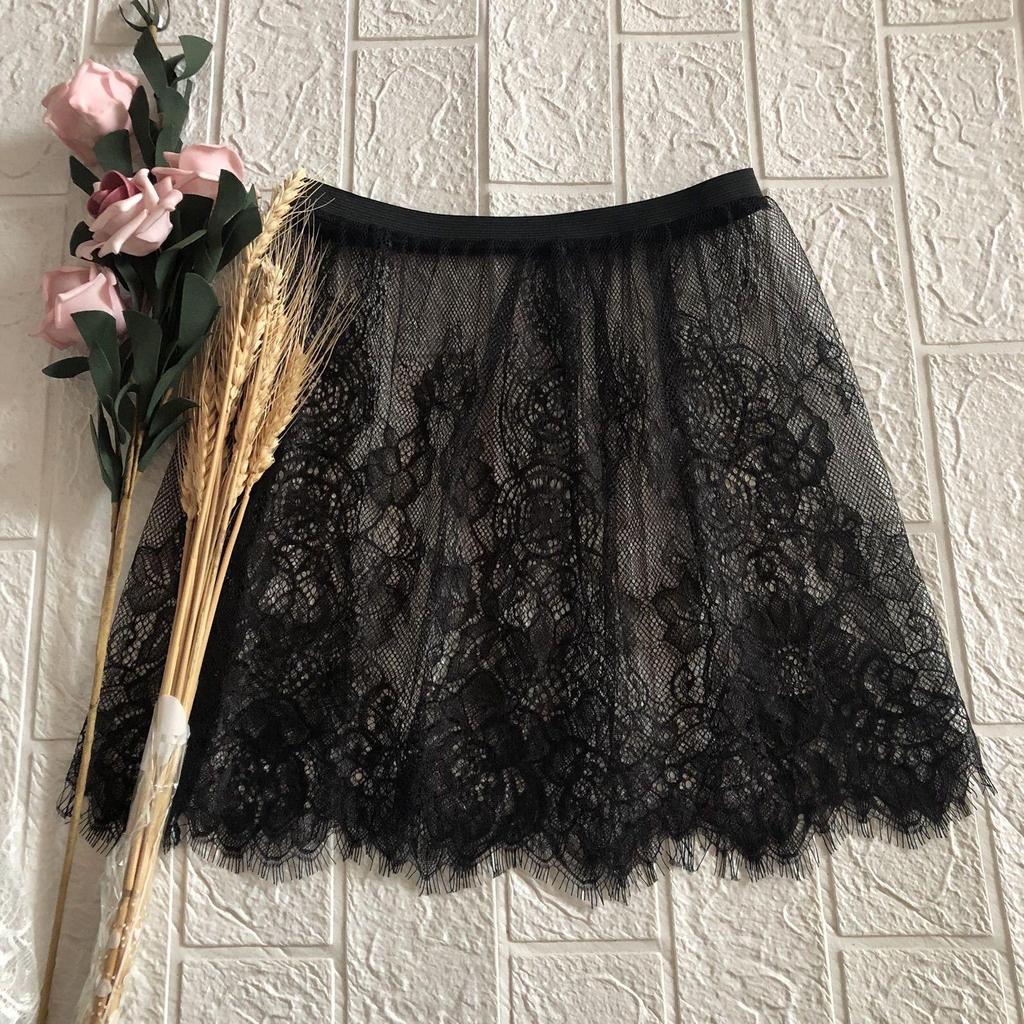 Spring and Autumn Women's Plus Size Layered Lace Hip-Covering Short Skirt Apron