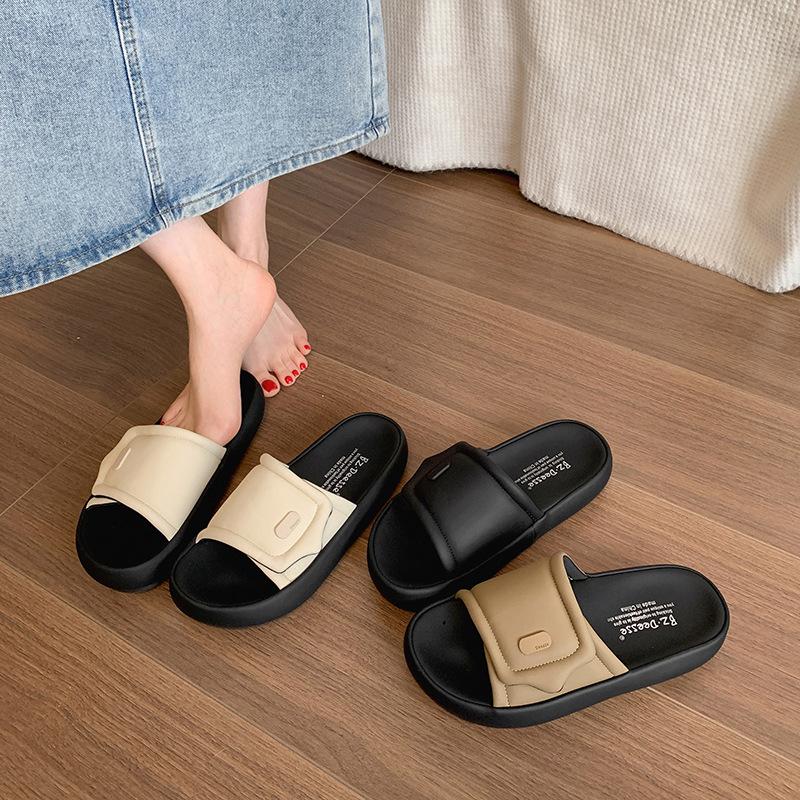 Fairy Wind One-word Thick-soled Slippers, Female Outer Wear Summer Skirt Heightening Cool Slippers