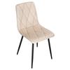 Krzesło Welurowe Tapicerowane Madison Velvet Beżowe