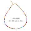 Delicate Bead Chokers Necklace Summer Bohemian Beaded Necklace Y2K Heart Shell-Charm Bead Chokers Necklace Summer
