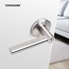 304 Stainless Steel Three-pole Handle Lock Single Tongue Bathroom Interior Door Lock Aisle Fire Door Door Lock With Key