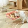 High Feeding Bowl for Cats and Dogs Slanted Ergonomic Design Detachable Easy Clean Stainless Steel Stand for Daily Meals