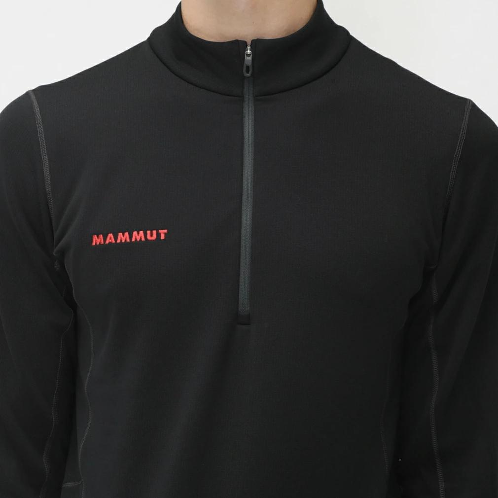 Mammut Aenergy ML Classic Red Label Mid-Layer Fleece Half-Zip Lightweight Warm Breathable Jacket Men jackets Black 1016-01660-0001