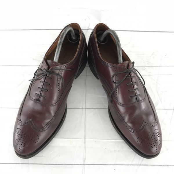 Vintage 80s-90s Made in USA Bostonian Goodyear Welt Leather Wingtip Shoes Size 27.5cm Burgundy(USED)