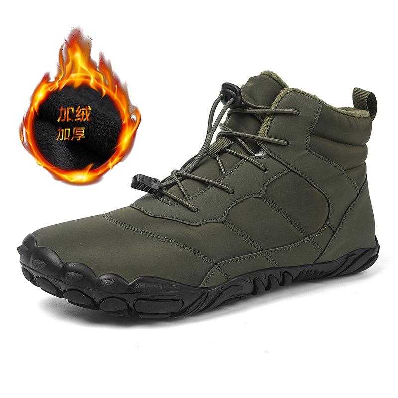 Outdoor snow boots men's autumn and winter new casual hiking non-slip waterproof velvet thermal cotton shoes women's thick soles