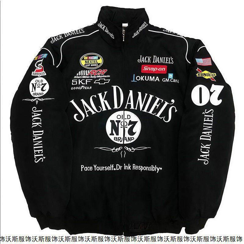 Men Women Motorcycle Riding Jacket Vintage Embroidered Biker Windbreaker Casual Outerwear