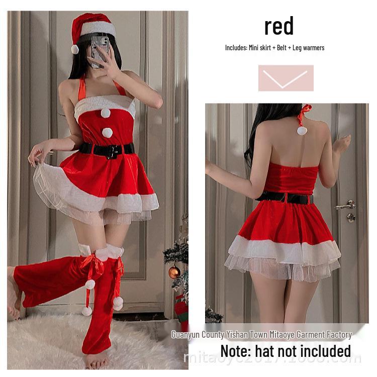 Red Christmas Bunny Cosplay Lingerie for Influencers & Streamers