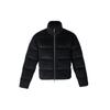 Chaqueta de Plumón para Hombre Ligera Cálida Color Sólido Cuello Alto Manga Larga Negro HV0537--010
