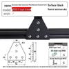 T-slot Aluminum 5-Hole 2020/3030/4040/4545 Triangle Connector Plate
