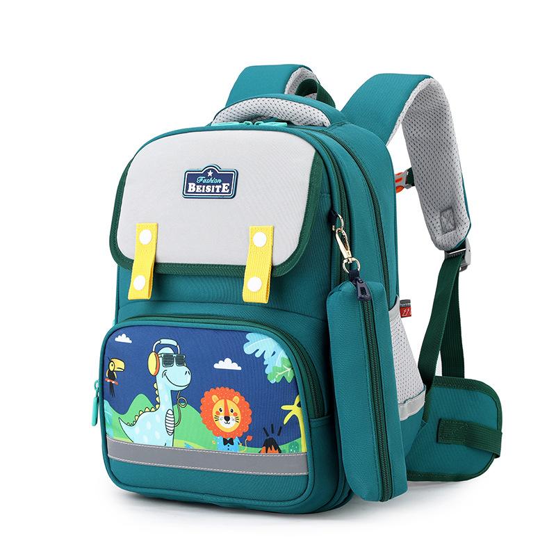New Children's Schoolbag for Primary School Students Super Light Cartoon Boy Backpack for Spine Protection Waist Protection Burden Reduction