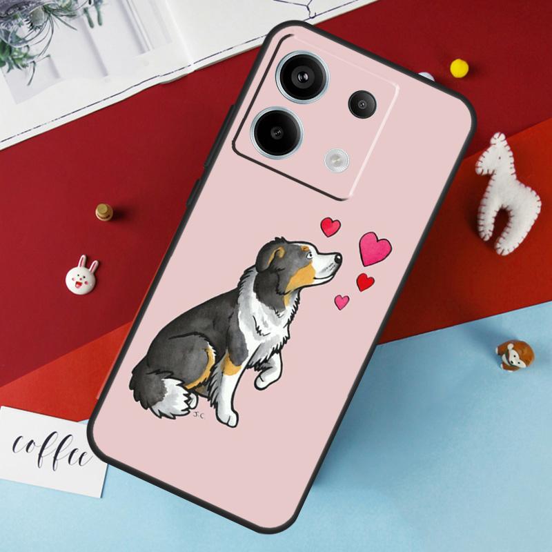 Border Collie Hond Hoesje Voor Xiaomi Redmi Note 14 Pro 13 12 11 10 15 Pro Plus Redmi 15 14C 10C 12C 13C 15C Cover