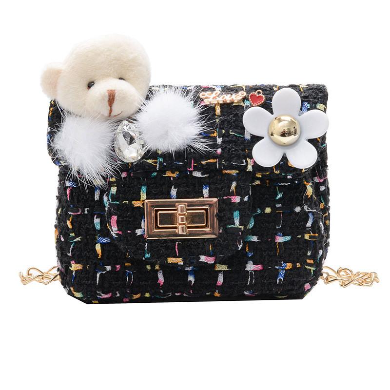 

Adorable Korean Style Mini Plush Childrens Shoulder Bag With Cute Bear Design