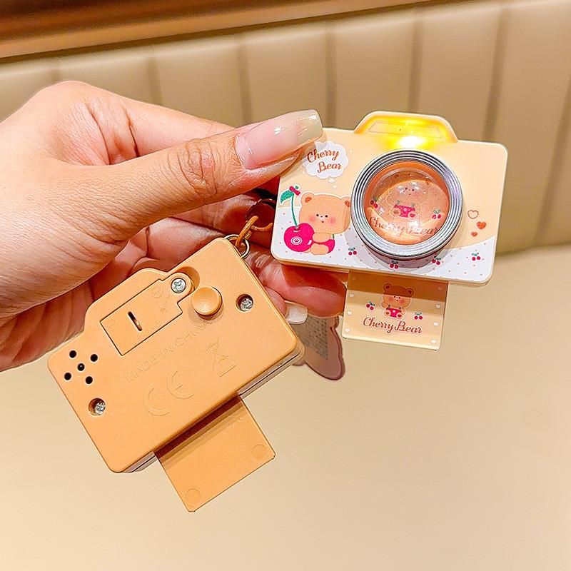 Camera Cute Heart Pvc Keychain Plush Decorative Key Ring Perfect For Gifts Collectibles And