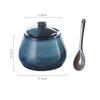 Japanese-style Ceramic Seasoning Pot Household Creative Kitchen Oil Salt Sugar Monosodium Glutamate Condiment Box Oil Pourer