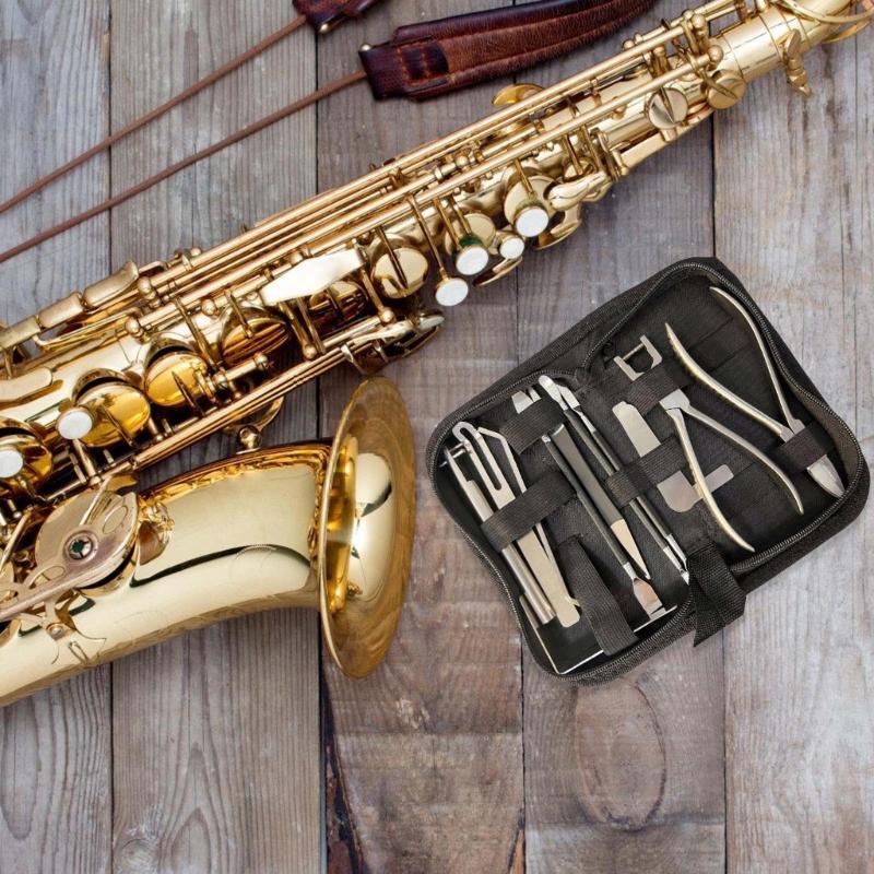 Saxophone Key and Spring Maintenance Set Saxophone Key Adjustment Tool Alloy Texture for Woodwind Instrument Care