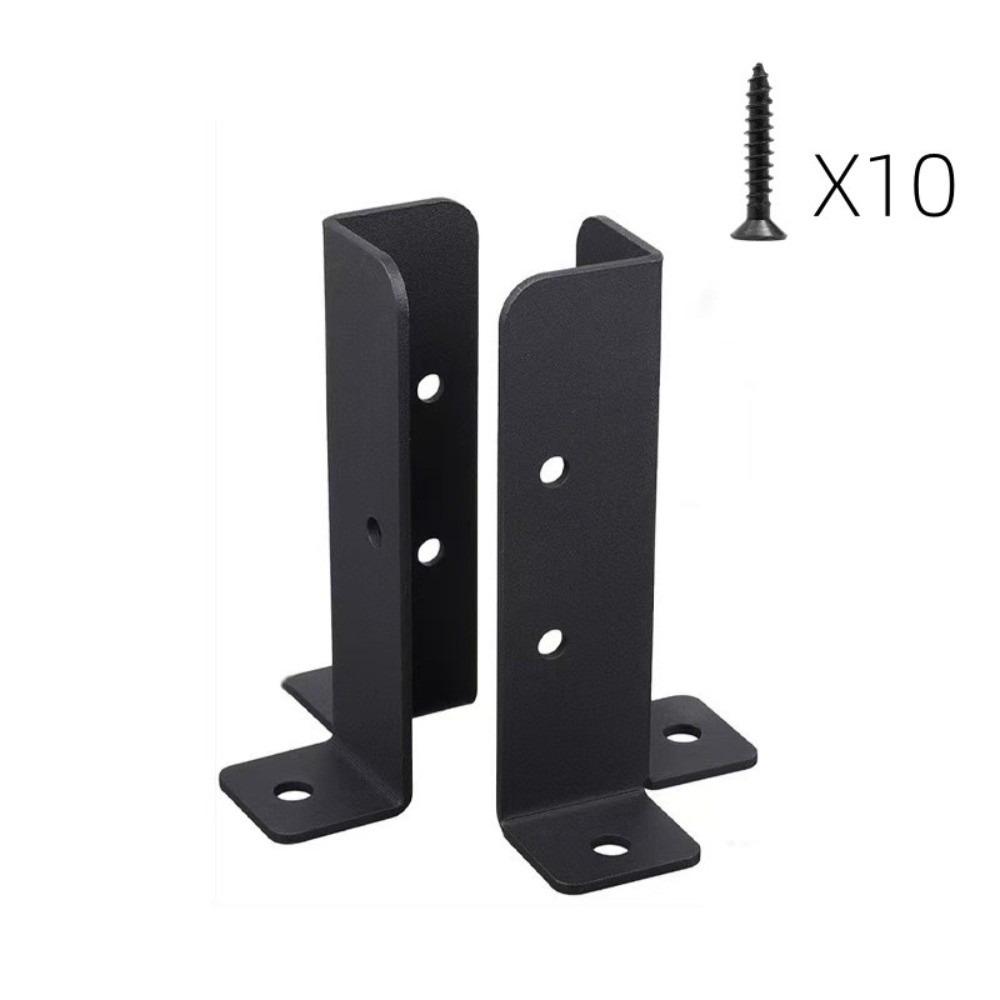 2pcs Metal Corner Bracket Heavy-Duty Wood Fence Mounts Support Mounting Bracket Post Stabilizer