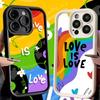 LGBT Rainbow Love Is Love Phone Case for iPhone 16 17 Air 16E 15 Pro Max 14 Plus 13 12 Mini Capa Soft Shell Silicone Funda