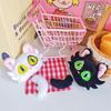 New Cartoon Black and White Kitten Plush Pendant Creative Kitten Cute Doll Keychain Mini Crawler Doll