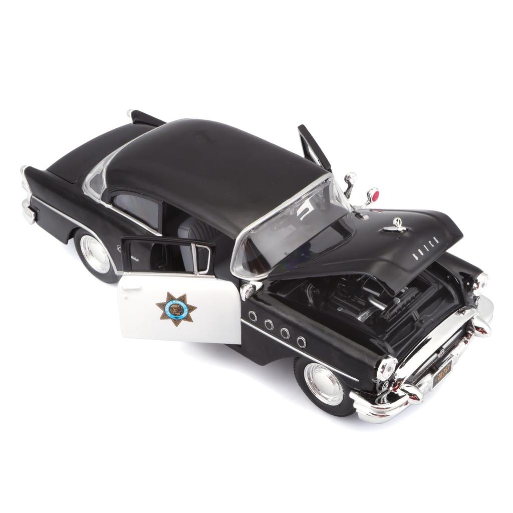 Maisto 1/26 Scale Buick Century 1955 Police Car / Diecast Model Car, Finished Model, 31295