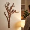 Farmhouse Style Metal Tree Branch Bird Silhouette Decor  Garden Fence