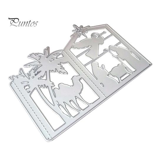 

Рождественский верблюд Дерево Металлические штампы Скрапбукинг Бумага Карты Тиснение Трафарет