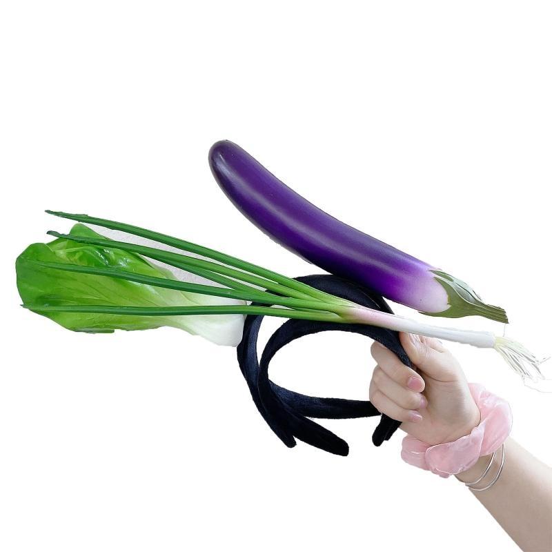 A52E Funny Banana Headband Stuffed Tangerine Hair Hoop Cartoon Vegetable Hairband