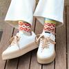 5 Pairs Winter Women Socks Vintage Style Knit Wool Casual Socks Thick Warm Colorful Socks