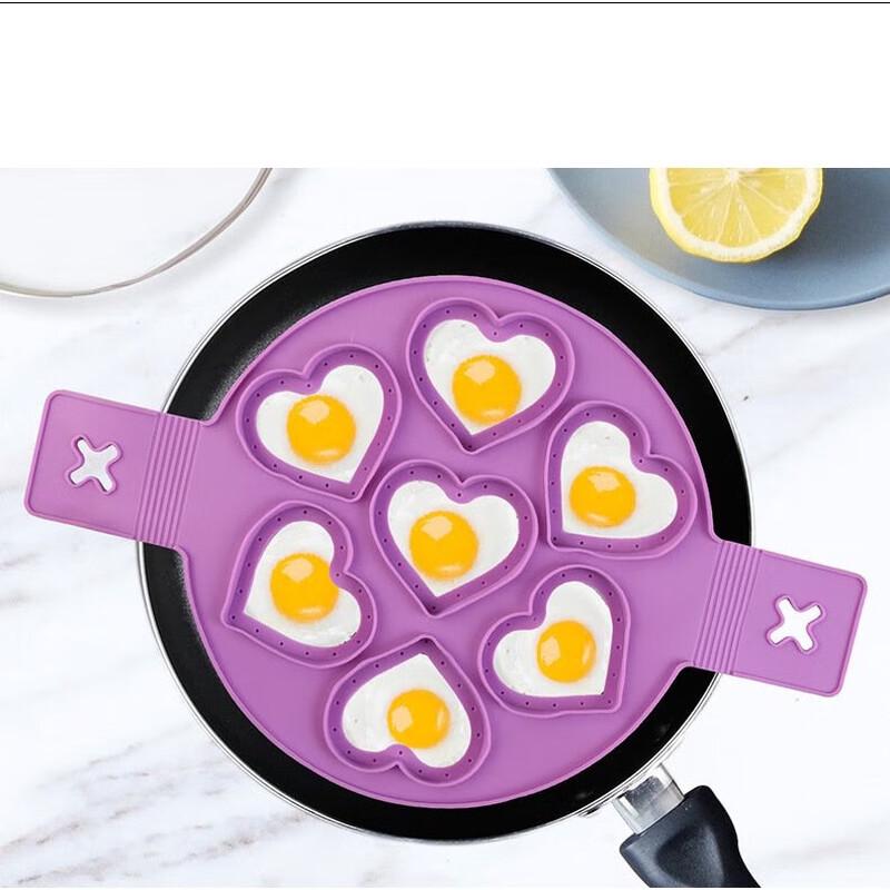 

ZISIZ Silicone 7-Hole Heart Egg Mold