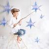 Iridescent Shiny Rainbow Honeycomb Snowflake Xmas Tree Star Fan Curtains For Birthday Party Wedding Christmas Decor