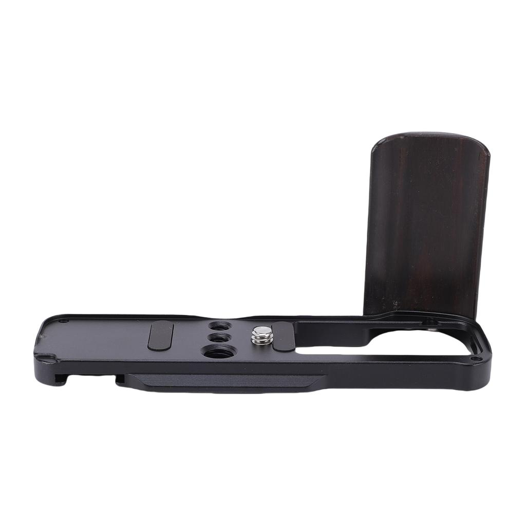 L Bracket Handgrip Fit for X 100VI Camera Aluminum L Shape Quick Release Plate with Wood Grip 1Celsius4 Inch Screw Hole