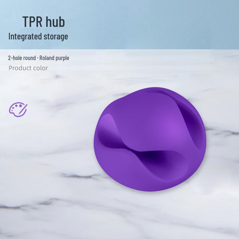 Multi-Hole Self-Adhesive Cable Organizer and Power Cord Holder