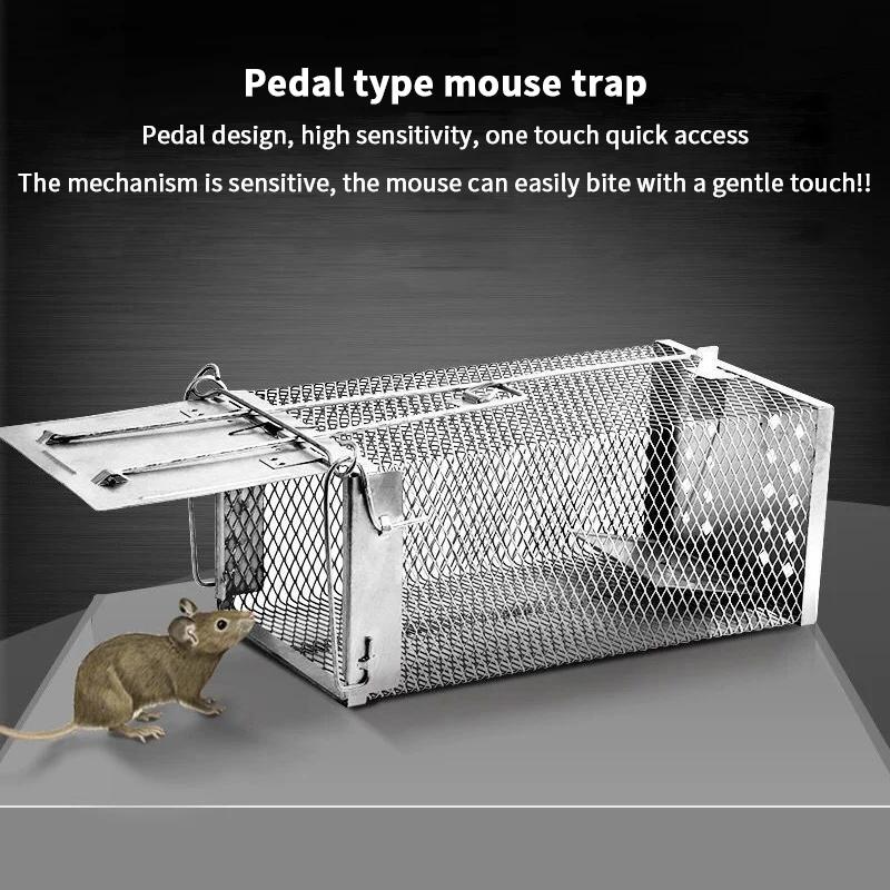 Metal Iron Cage Household Indoor Automatic Rodent Traps To Drive To Catch Large Rats Rat Cage Live Humane Cage Trap