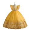 European & American Flower Beaded Princess Dress for Girls - Catwalk & Piano Performance Wear