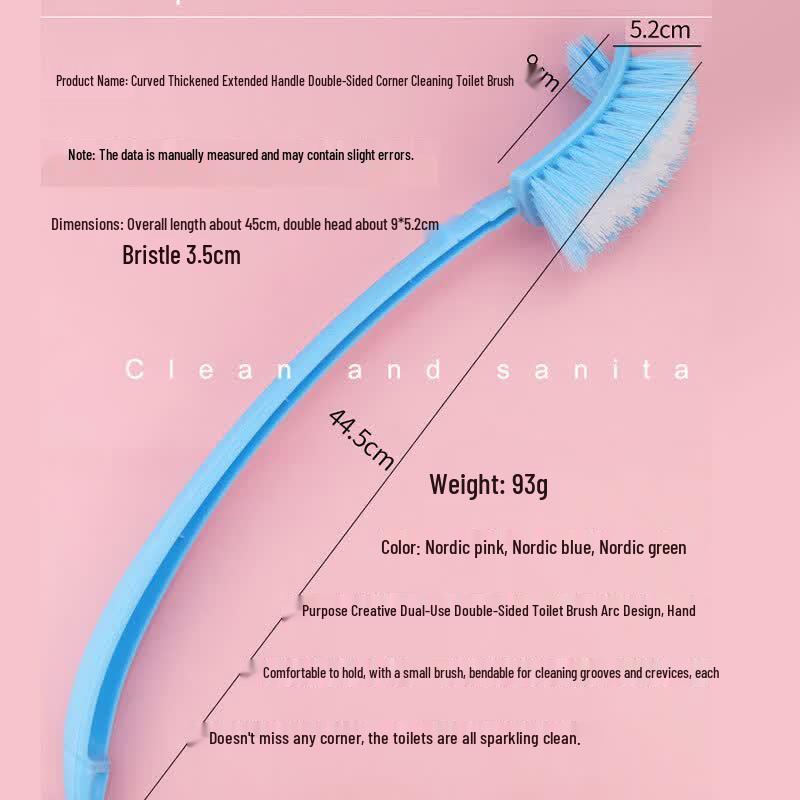 Haistick HK-8035 Double-Sided Long Handle Toilet Cleaning Brush