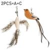 2PCS Fake Bird Accessories oF Funny Cat Stick Feather Cat Toy Cat Teaser Stick DIY Pet Toy